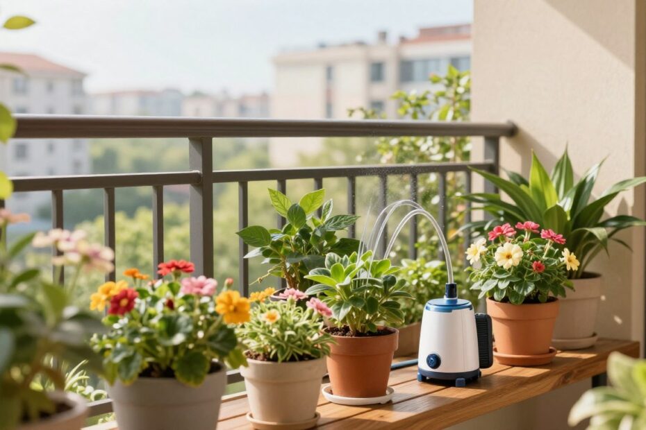 Automatyczne podlewanie na balkonie
