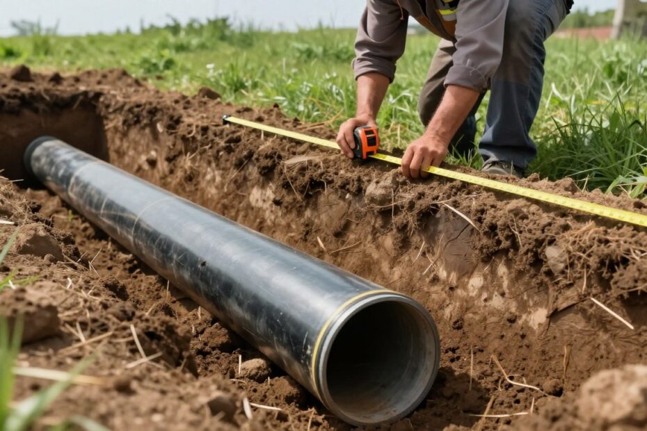 Jak głęboko zakopać rury drenażowe