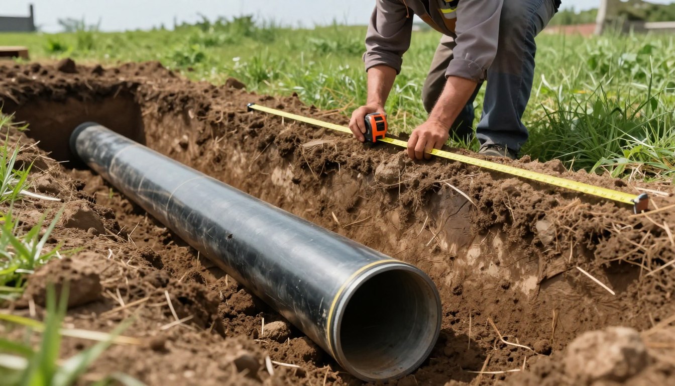 Jak głęboko zakopać rury drenażowe