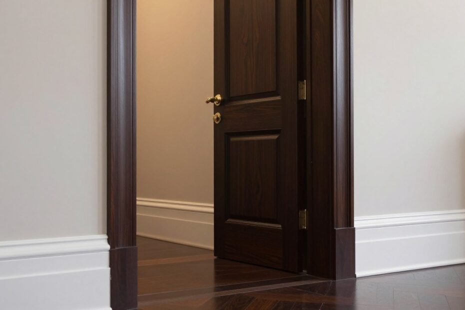 Jaki kolor listew przypodłogowych do ciemnych drzwi